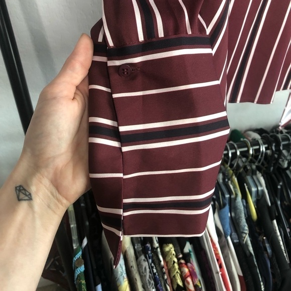 Antonio Melani Striped Split Back Blouse - Picture 3 of 7